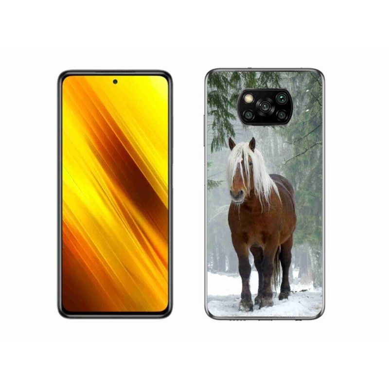 Gélový obal mmCase na mobil Xiaomi Poco X3 - kôň v lese