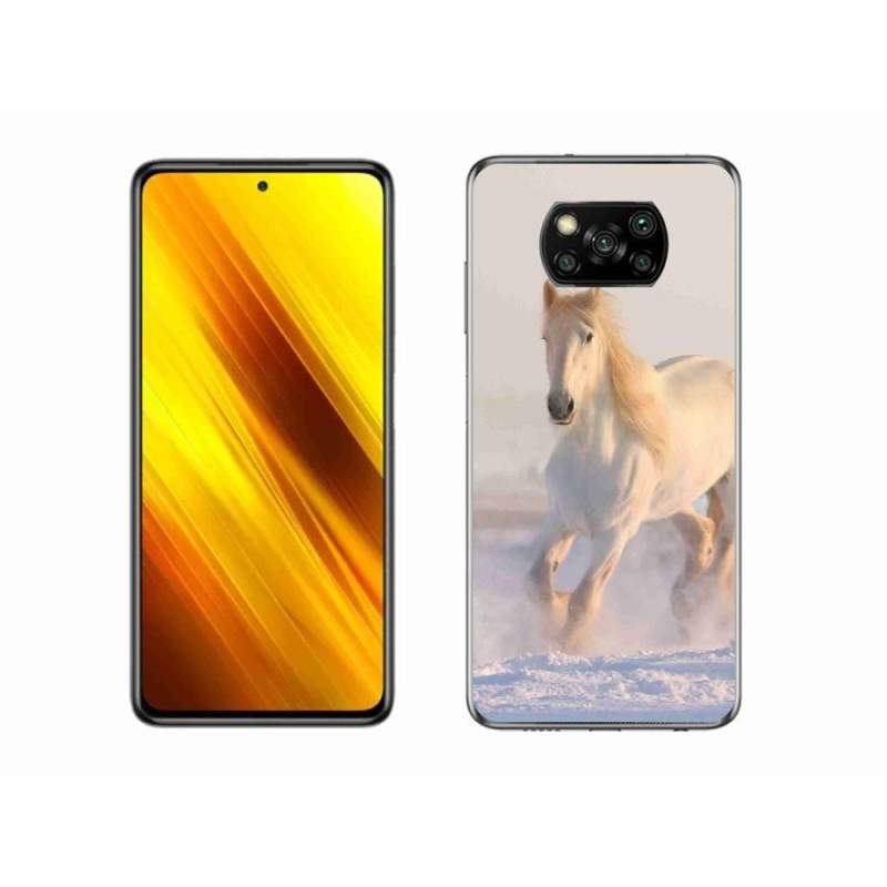 Gélový obal mmCase na mobil Xiaomi Poco X3 - kôň v snehu