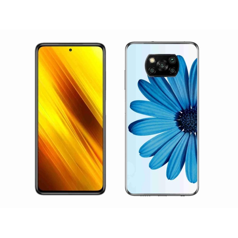 Gélový obal mmCase na mobil Xiaomi Poco X3 - modrá margaréta