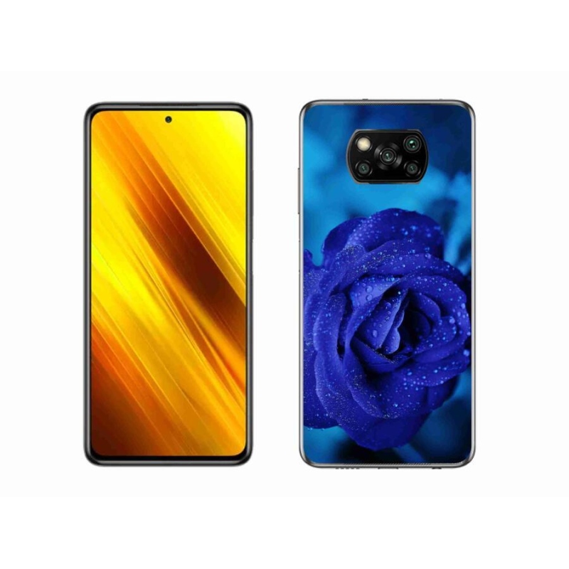 Gélový obal mmCase na mobil Xiaomi Poco X3 - modrá ruža