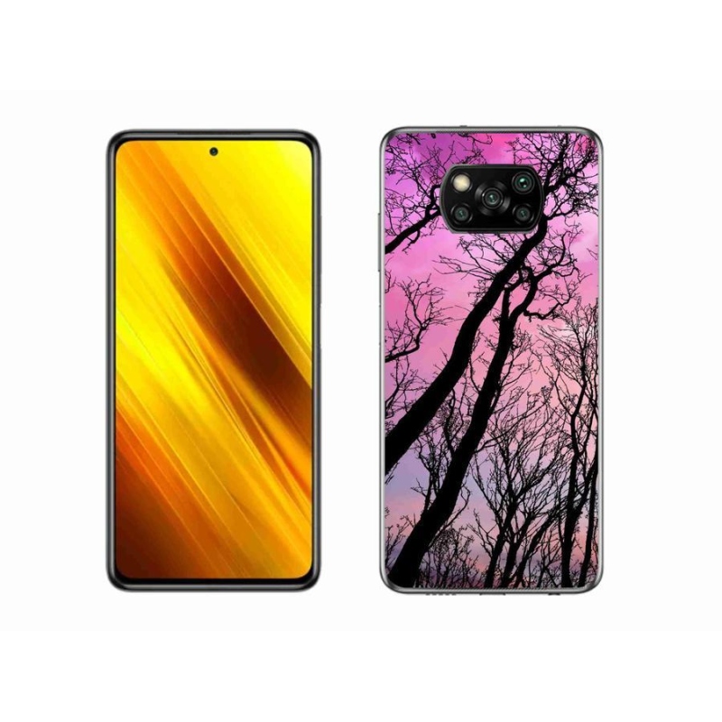 Gélový obal mmCase na mobil Xiaomi Poco X3 - opadané stromy