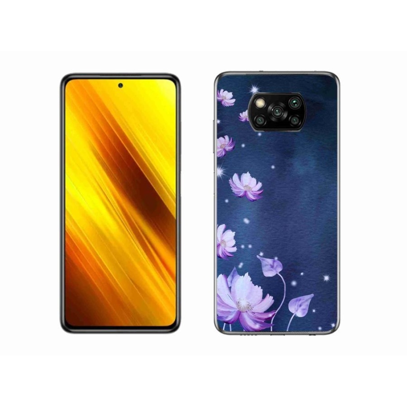 Gélový obal mmCase na mobil Xiaomi Poco X3 - padajúce kvety