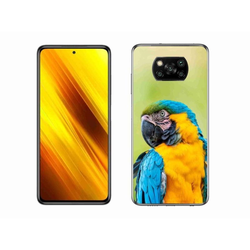 Gélový obal mmCase na mobil Xiaomi Poco X3 - papagáj ara 2