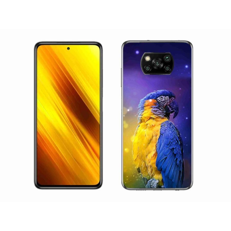 Gélový obal mmCase na mobil Xiaomi Poco X3 Pro - papagáj ara 1
