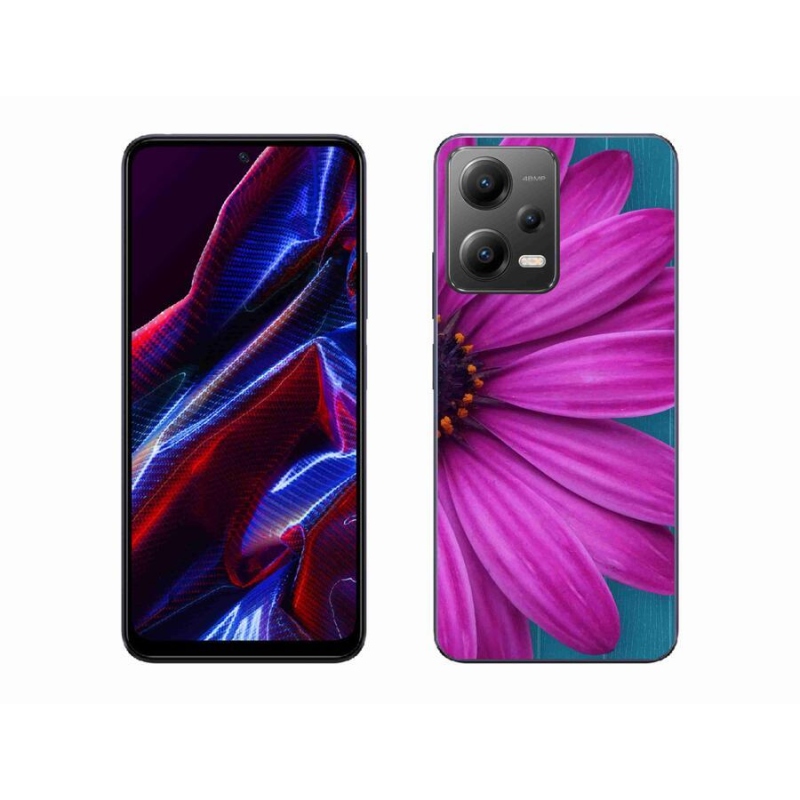 Gélový obal mmCase na mobil Xiaomi Poco X5 5G - fialová margaréta