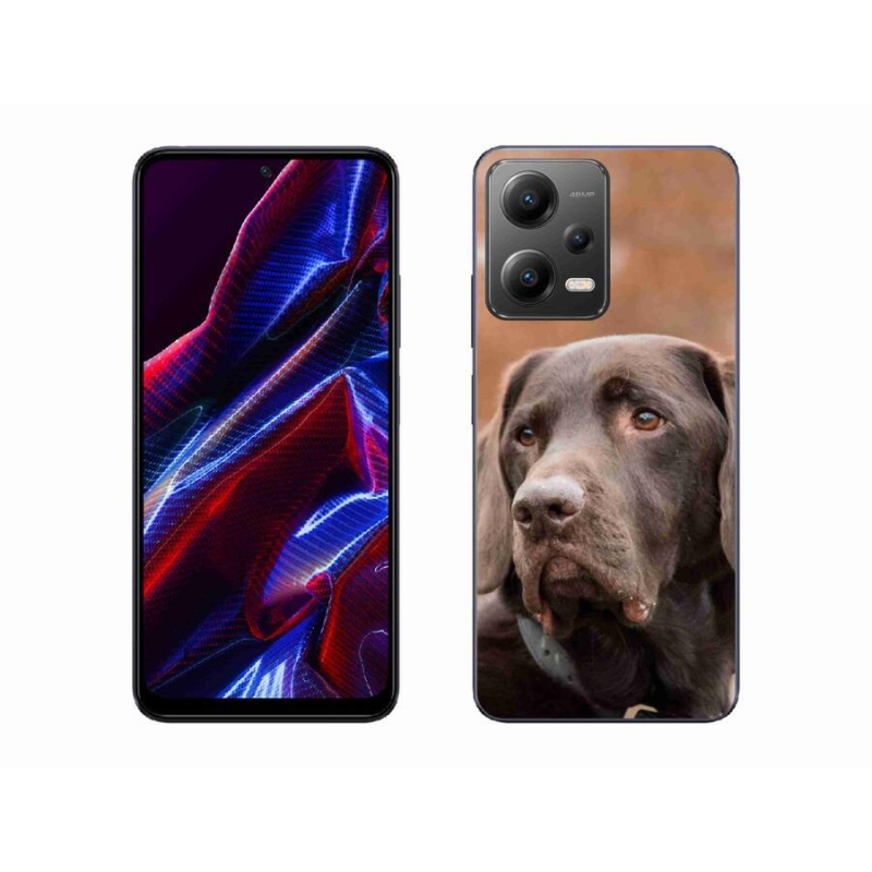 Gélový obal mmCase na mobil Xiaomi Poco X5 5G - hnedý labrador