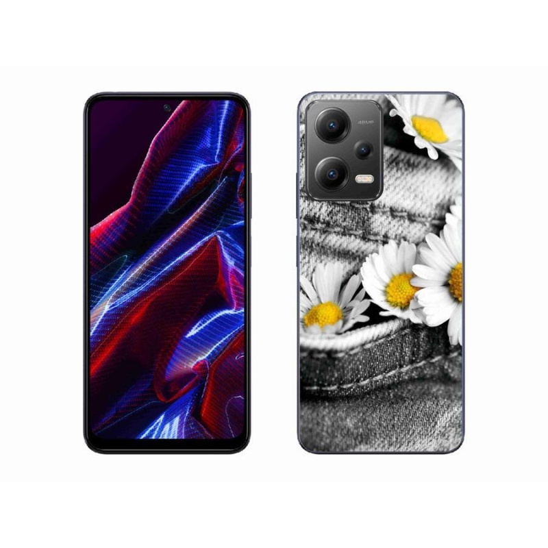 Gélový obal mmCase na mobil Xiaomi Poco X5 5G - margaréty