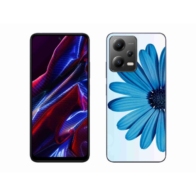 Gélový obal mmCase na mobil Xiaomi Poco X5 5G - modrá margaréta