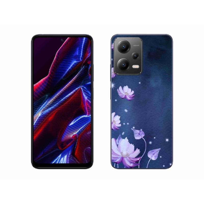 Gélový obal mmCase na mobil Xiaomi Poco X5 5G - padajúce kvety