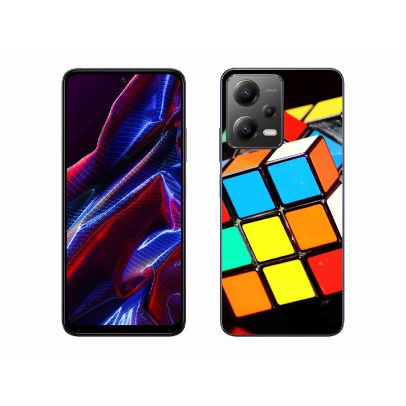 Gélový obal mmCase na mobil Xiaomi Poco X5 5G - rubikova kocka