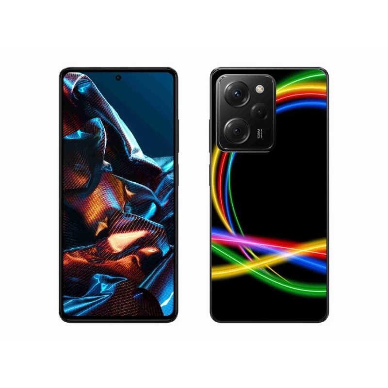 Gélový obal mmCase na mobil Xiaomi Poco X5 Pro 5G - neónové kruhy