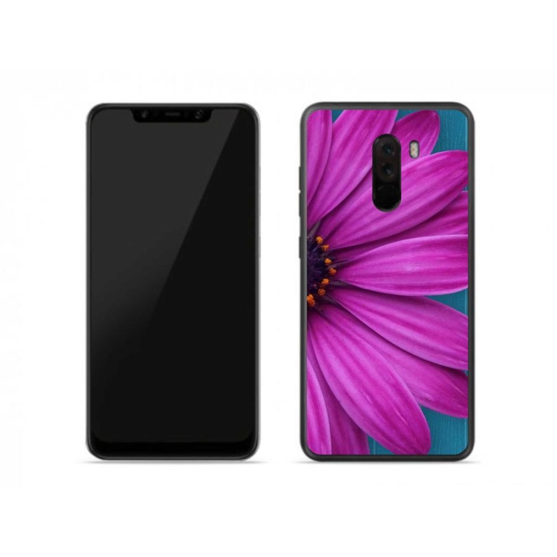 Gélový obal mmCase na mobil Xiaomi Pocophone F1 - fialová margaréta