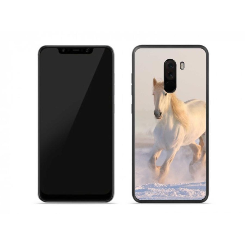 Gélový obal mmCase na mobil Xiaomi Pocophone F1 - kôň v snehu