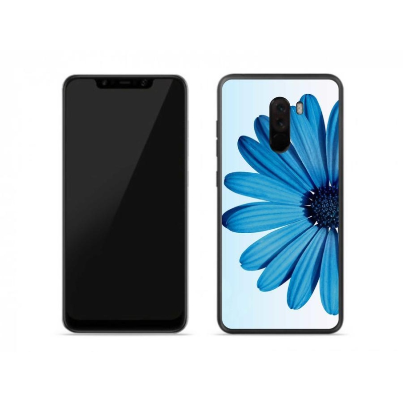 Gélový obal mmCase na mobil Xiaomi Pocophone F1 - modrá margaréta