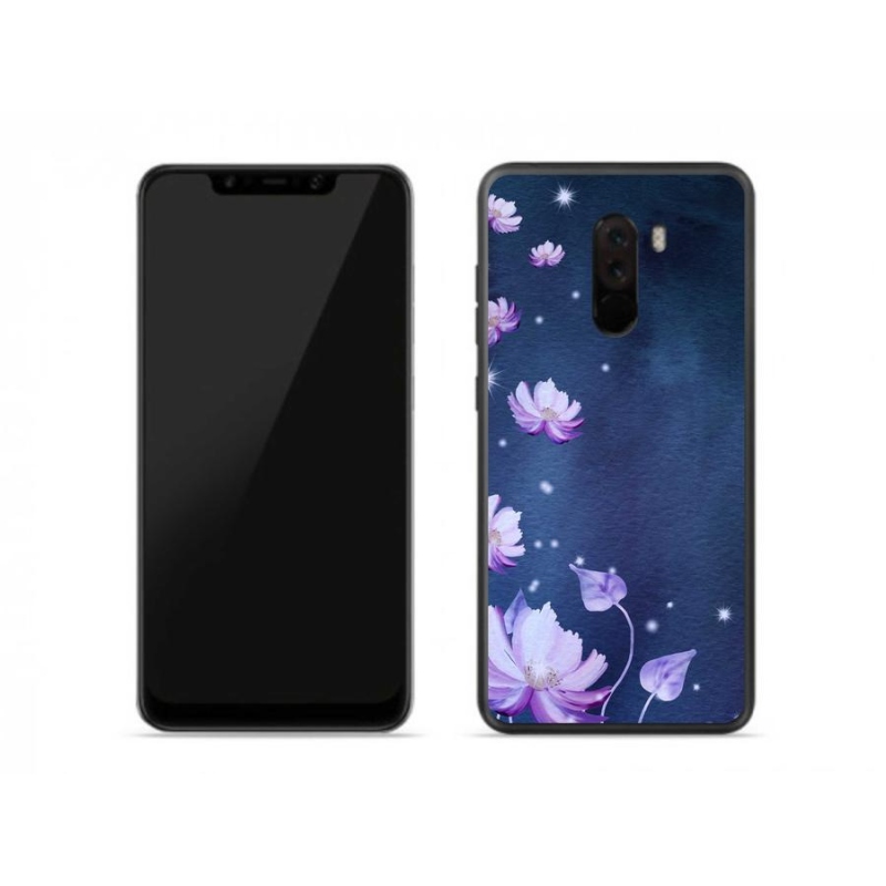 Gélový obal mmCase na mobil Xiaomi Pocophone F1 - padajúce kvety