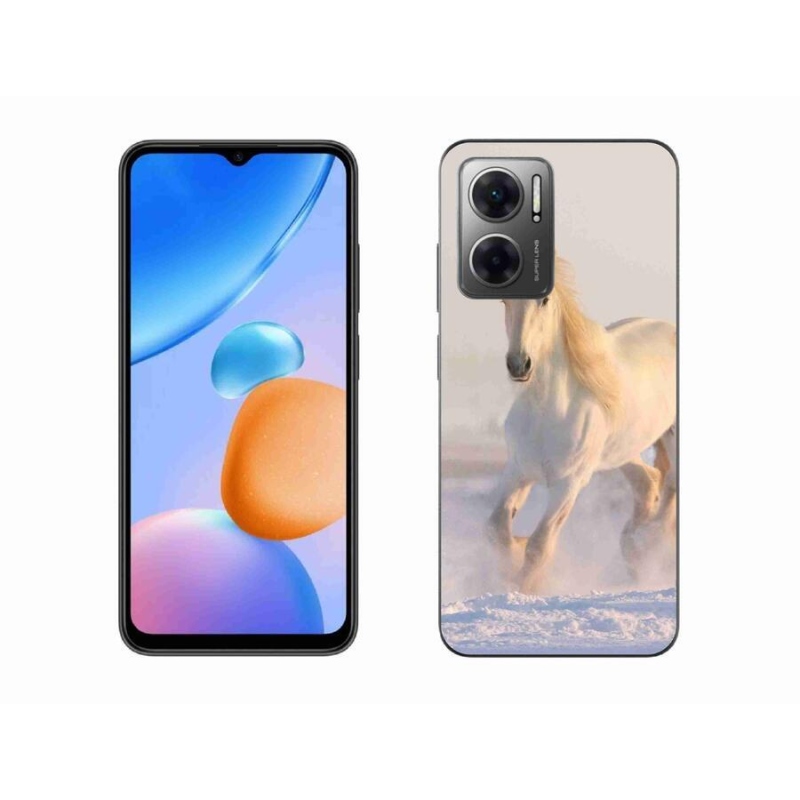 Gélový obal mmCase na mobil Xiaomi Redmi 10 5G - kôň v snehu