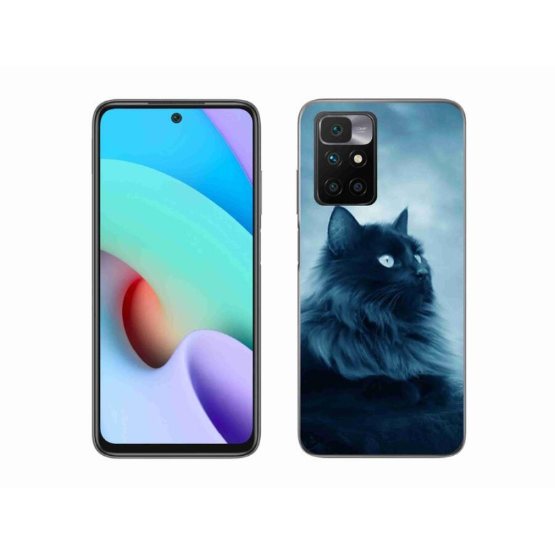 Gélový obal mmCase na mobil Xiaomi Redmi 10/Redmi 10 (2022) - čierna mačka 1