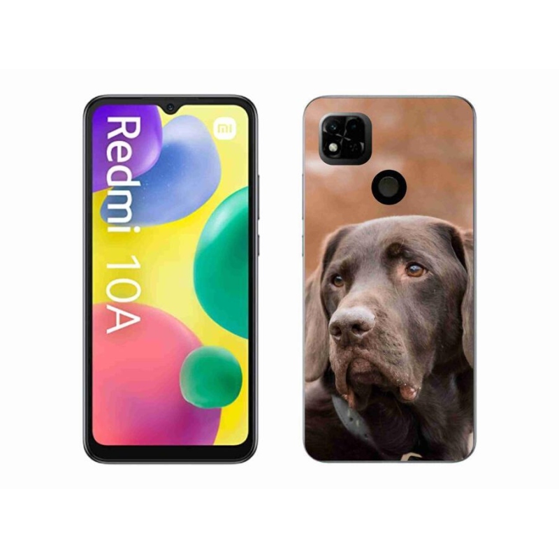 Gélový obal mmCase na mobil Xiaomi Redmi 10A - hnedý labrador