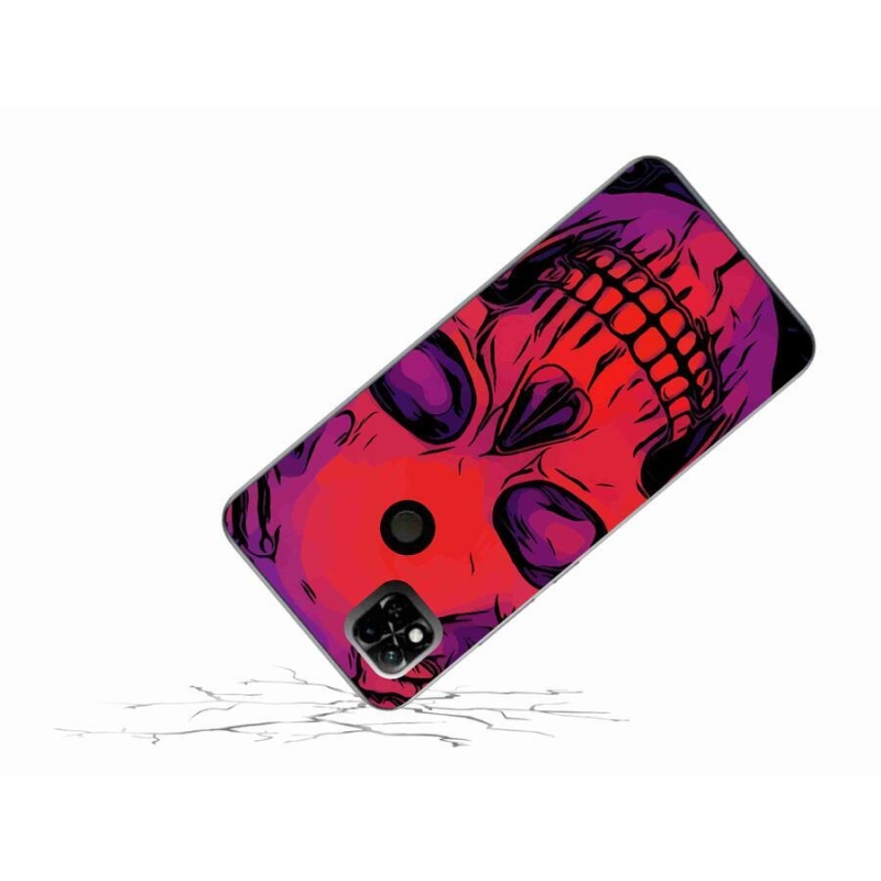 Gélový obal mmCase na mobil Xiaomi Redmi 10A - lebka