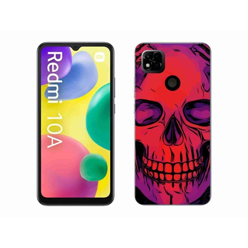 Gélový obal mmCase na mobil Xiaomi Redmi 10A - lebka