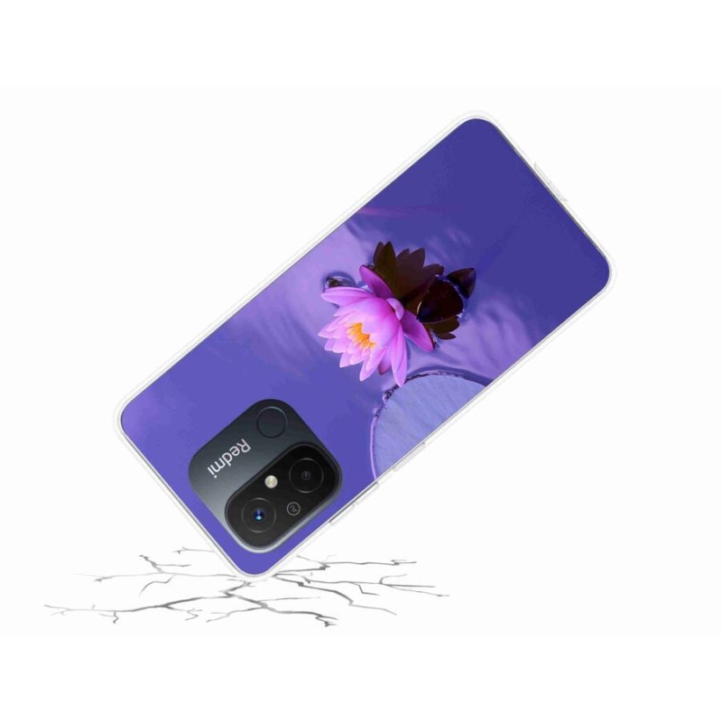 Gélový obal mmCase na mobil Xiaomi Redmi 12C - kvet na hladine