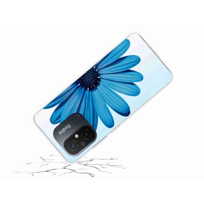 Gélový obal mmCase na mobil Xiaomi Redmi 12C - modrá margaréta