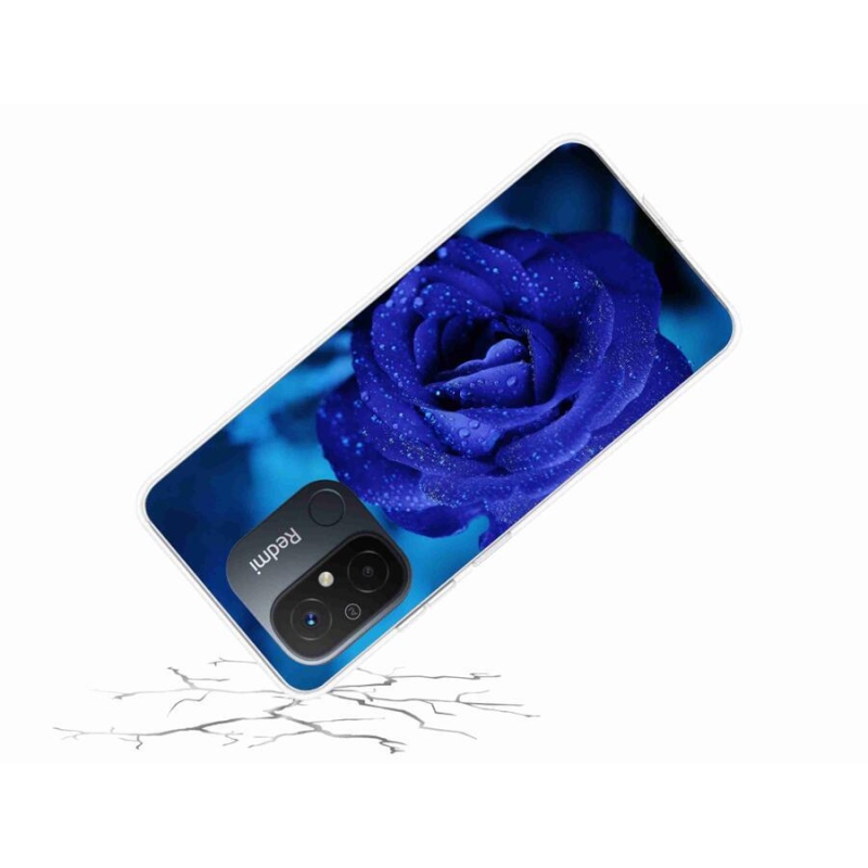 Gélový obal mmCase na mobil Xiaomi Redmi 12C - modrá ruža