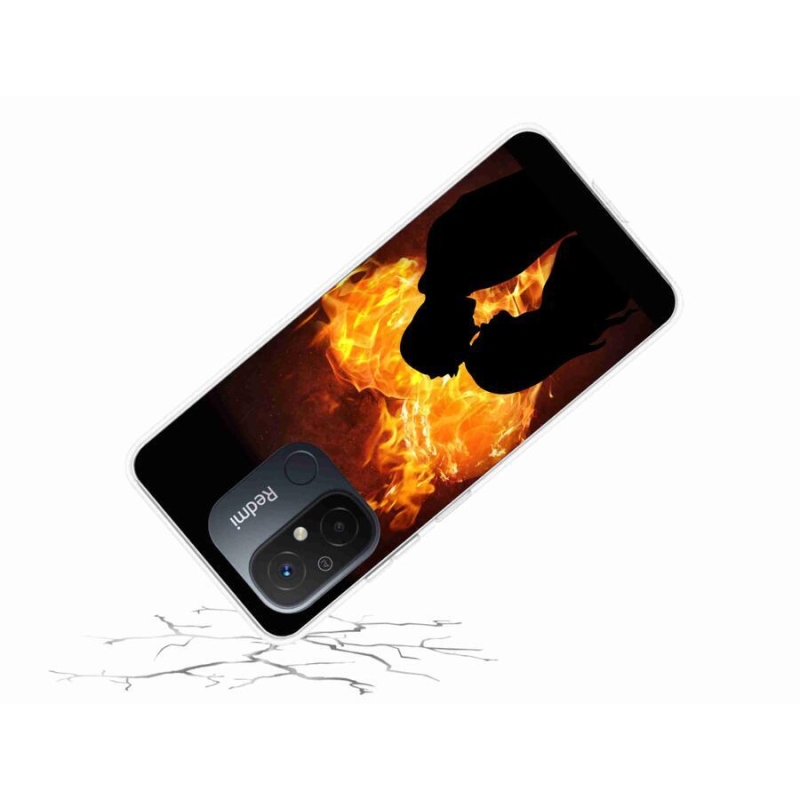 Gélový obal mmCase na mobil Xiaomi Redmi 12C - ohnivá láska