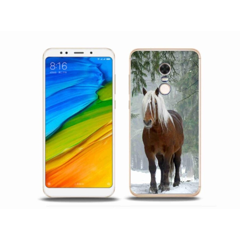 Gélový obal mmCase na mobil Xiaomi Redmi 5 Plus - kôň v lese