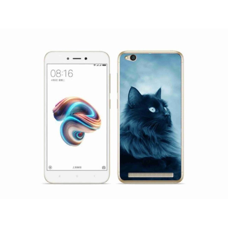 Gélový obal mmCase na mobil Xiaomi Redmi 5A - čierna mačka 1