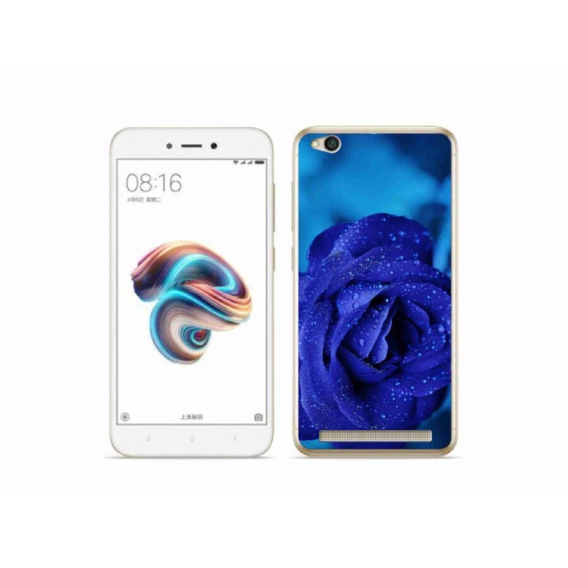 Gélový obal mmCase na mobil Xiaomi Redmi 5A - modrá ruža