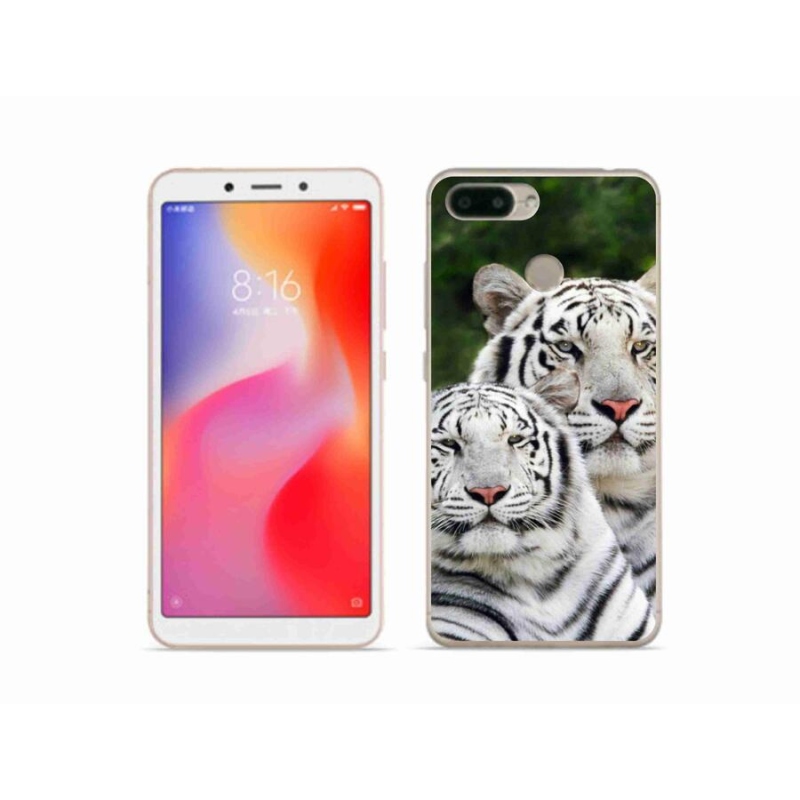 Gélový obal mmCase na mobil Xiaomi Redmi 6 - bieli tigre