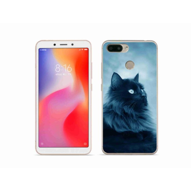 Gélový obal mmCase na mobil Xiaomi Redmi 6 - čierna mačka 1