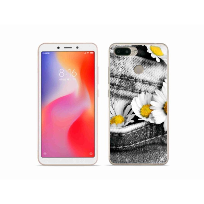 Gélový obal mmCase na mobil Xiaomi Redmi 6 - margaréty