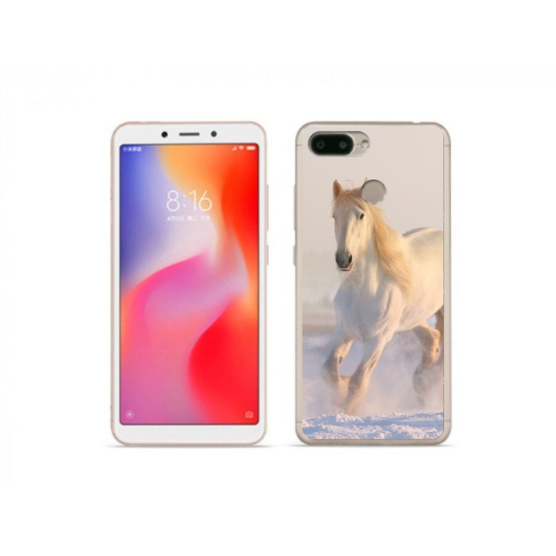 Gélový obal mmCase na mobil Xiaomi Redmi 6 - kôň v snehu