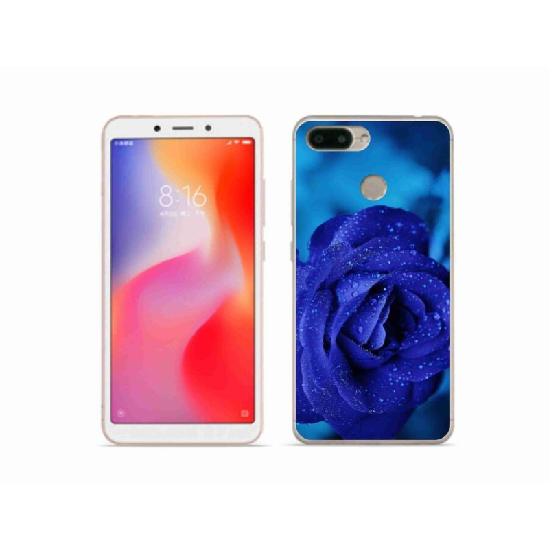 Gélový obal mmCase na mobil Xiaomi Redmi 6 - modrá ruža