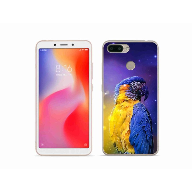 Gélový obal mmCase na mobil Xiaomi Redmi 6 - papagáj ara 1