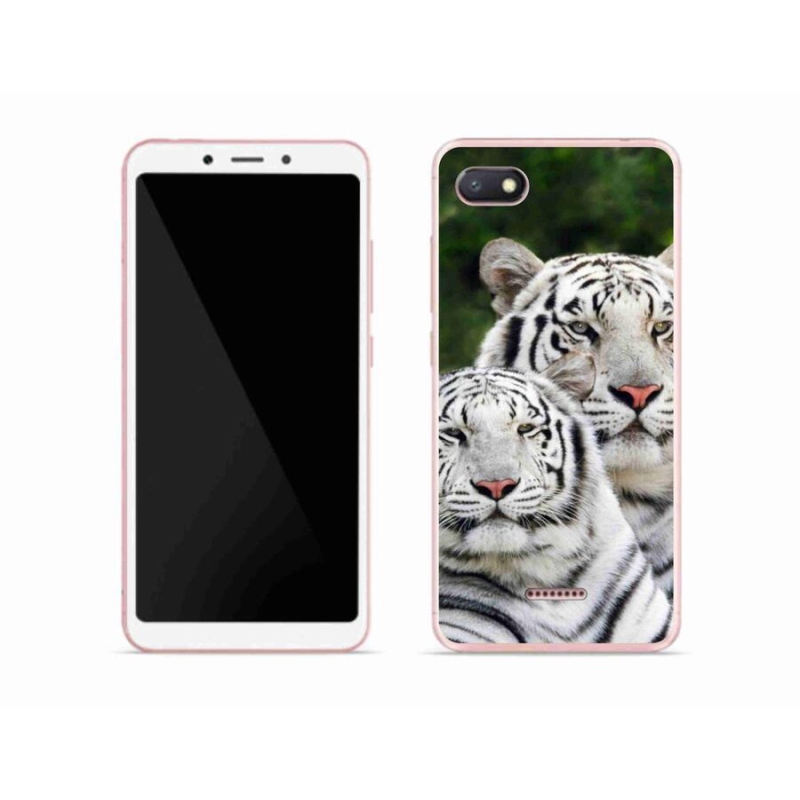 Gélový obal mmCase na mobil Xiaomi Redmi 6A - bieli tigre