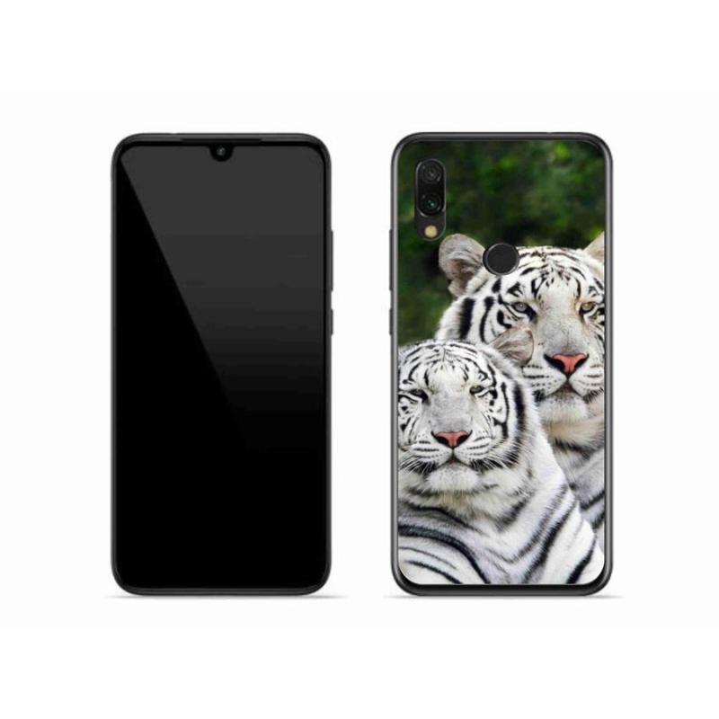 Gélový obal mmCase na mobil Xiaomi Redmi 7 - bieli tigre