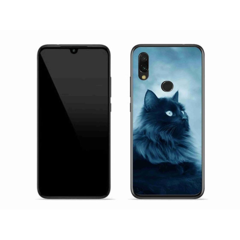 Gélový obal mmCase na mobil Xiaomi Redmi 7 - čierna mačka 1