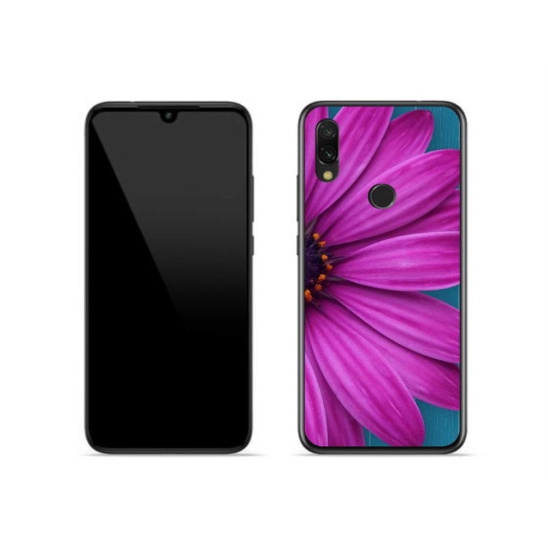 Gélový obal mmCase na mobil Xiaomi Redmi 7 - fialová margaréta