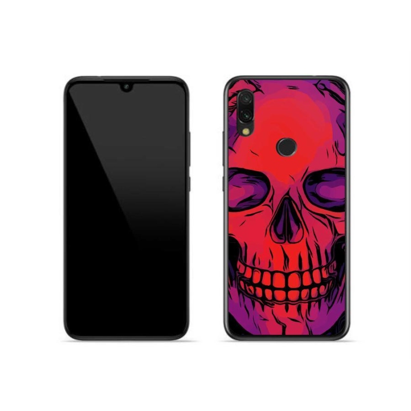 Gélový obal mmCase na mobil Xiaomi Redmi 7 - lebka