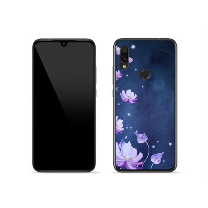 Gélový obal mmCase na mobil Xiaomi Redmi 7 - padajúce kvety