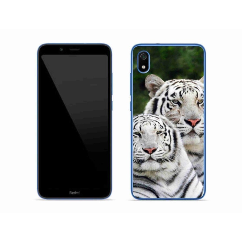 Gélový obal mmCase na mobil Xiaomi Redmi 7A - bieli tigre