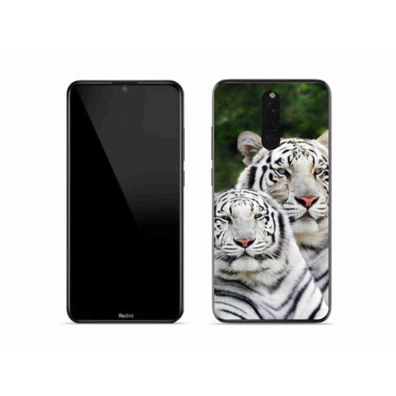 Gélový obal mmCase na mobil Xiaomi Redmi 8 - bieli tigre