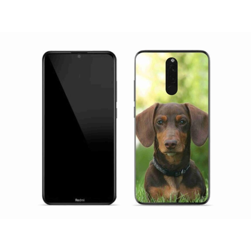 Gélový obal mmCase na mobil Xiaomi Redmi 8 - hnedý jazvečík