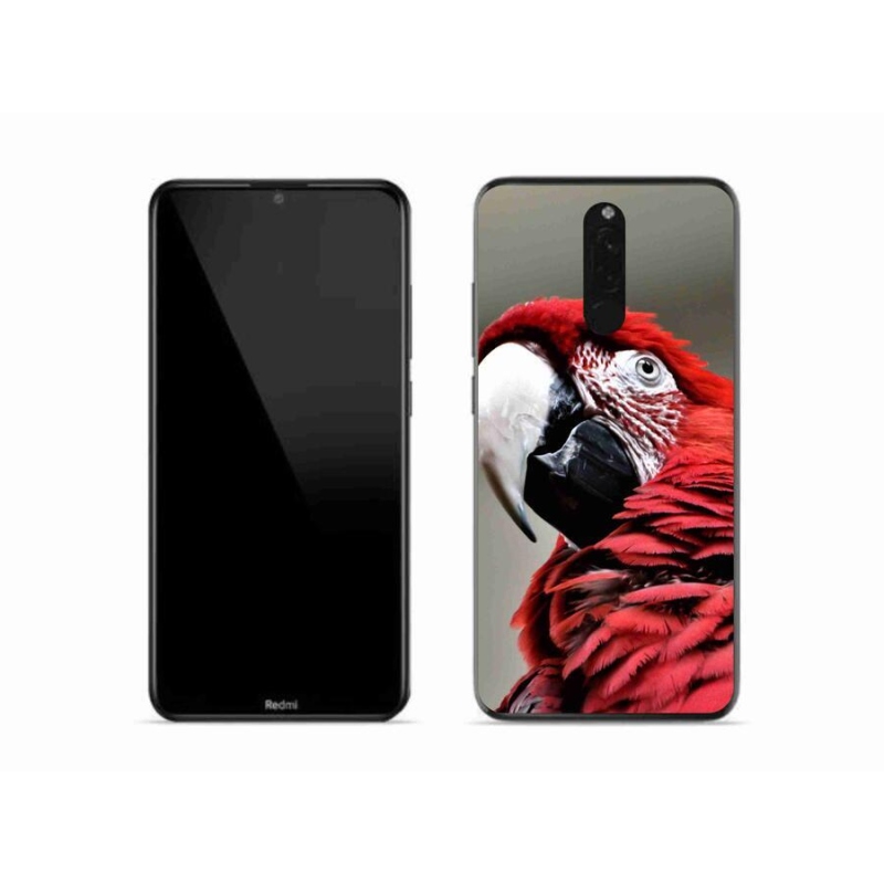 Gélový obal mmCase na mobil Xiaomi Redmi 8 - papagáj ara červený