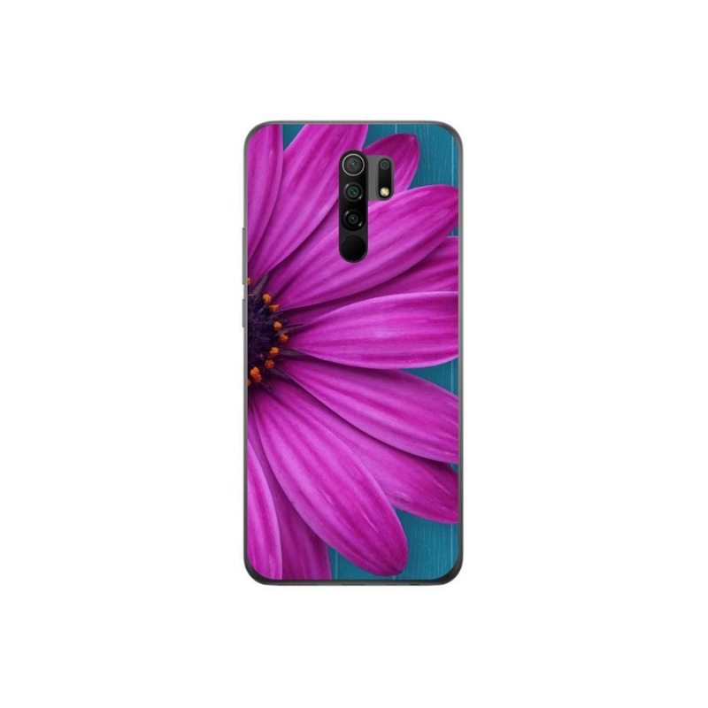 Gélový obal mmCase na mobil Xiaomi Redmi 9 - fialová margaréta