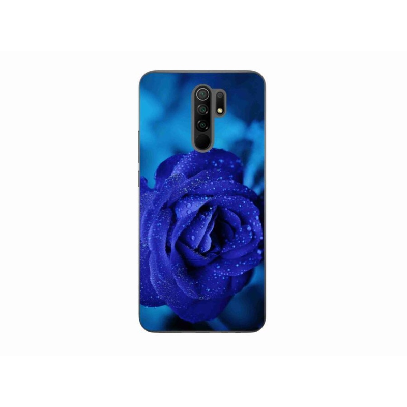 Gélový obal mmCase na mobil Xiaomi Redmi 9 - modrá ruža