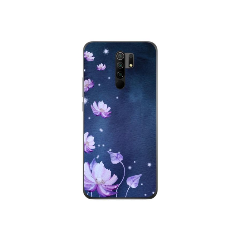 Gélový obal mmCase na mobil Xiaomi Redmi 9 - padajúce kvety